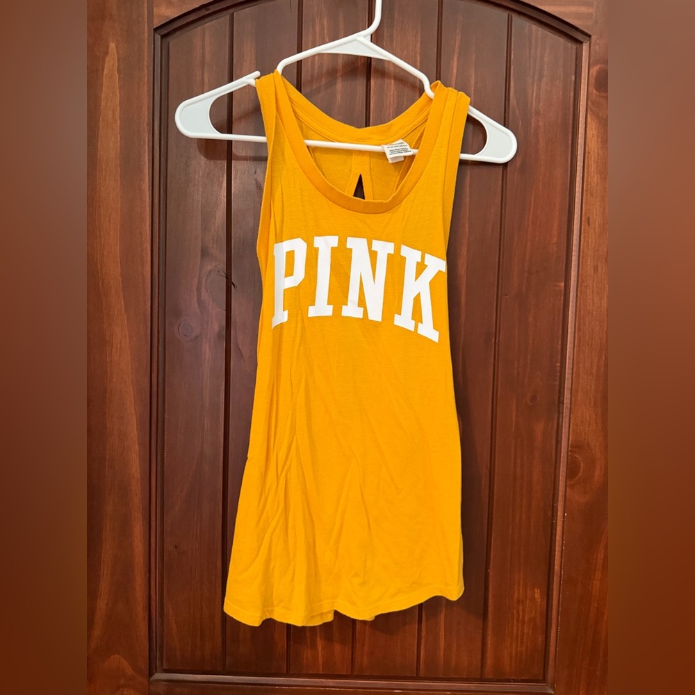 PINK Victoria's Secret Bold Yellow Tank Top